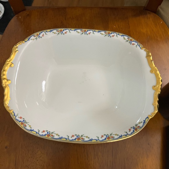 Haviland Limoges Other - Gold and White Floral Trimmed Serving Bowl